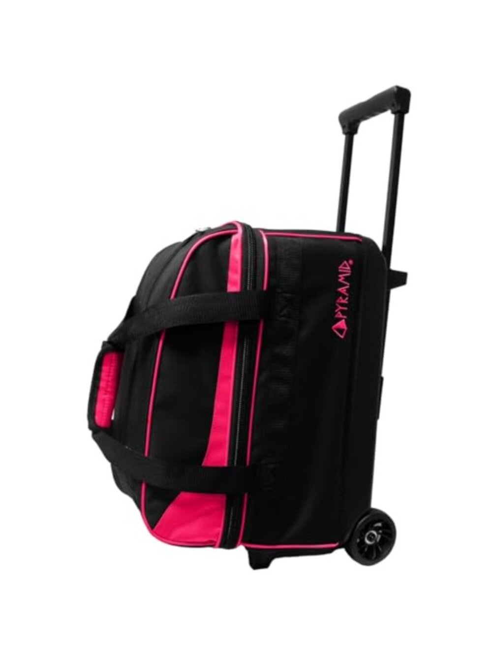 Two Ball Bowling Roller Bag Large Shoe Compartment Fits Size 15 Retractable